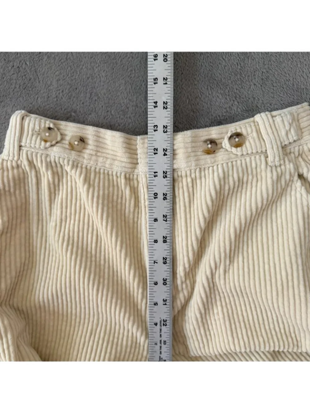 Madewell Wide Leg Wale Corduroy Pants Womens 28 6 Cream High Rise